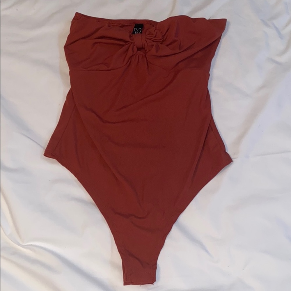 Knot front bodysuit